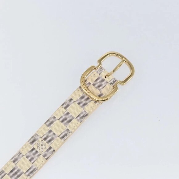 LOUIS VUITTON Damier Azur Ceinture Mini Belt 38.6"" M9782 LV Auth 147727 - Picture 6 of 12